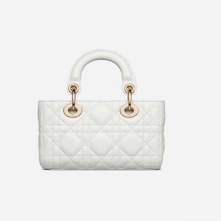 Cheap Micro Lady Lambskin Cannage D-Joy White Bag 0709 Luxury